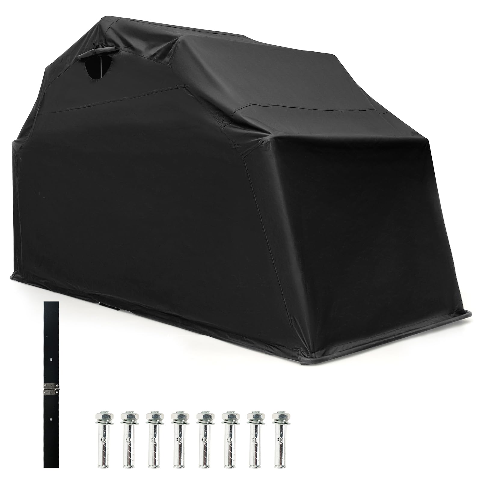 Tangkula Motorcycle Shed, Waterproof Motorcycle Garage with 600D Oxford Cover, Ventilation Window